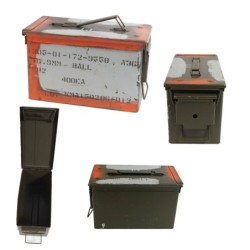 US Munitionskiste Gr.2 medium mit Beschriftung gebraucht 30,5 x 15,5 x 18,7