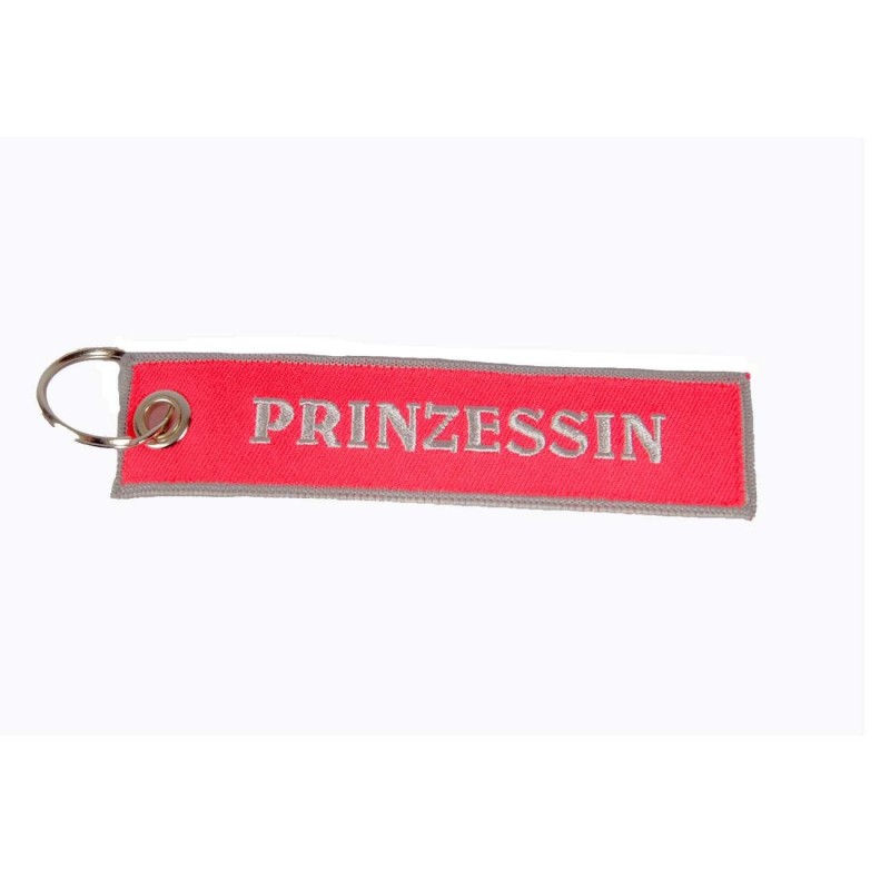 Schlüsselanhänger Prinzessin silber/rosa