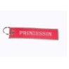 Schlüsselanhänger Prinzessin silber/rosa