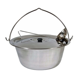 Set 10L Gulaschkessel Topf + Deckel Edelstahl + GRATIS Schöpfkelle neu