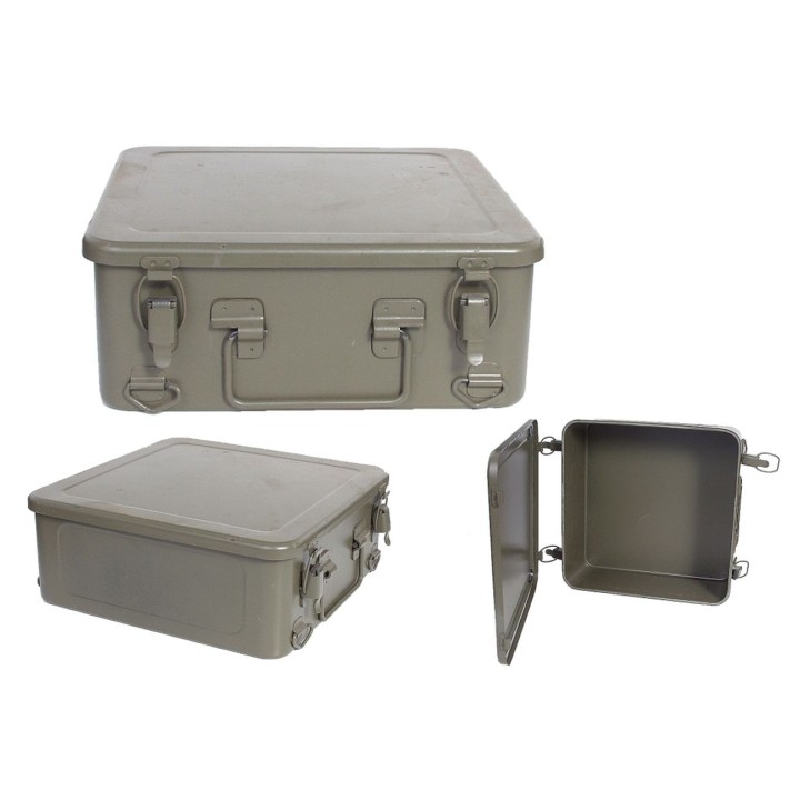 Französische Munitionskiste oliv gebraucht 28 x 27,5 x 11