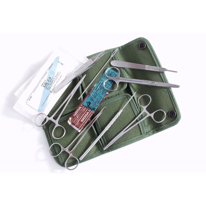 US Chirurgen-Set 12 unterschiedliche Teile mit Etui neuwertig