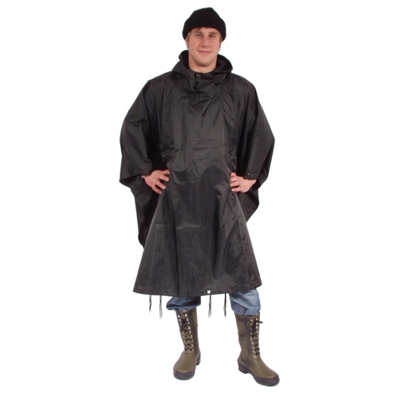 Poncho Ripstop schwarz 2,1 x 1,5m (3,15m² - 7,92 €/m²)