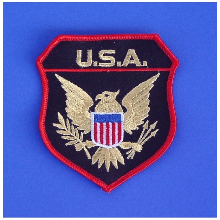 Abzeichen Textil USA-Wappen Goldlurex