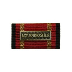 Bundeswehr Ordensspange Auslandseinsatz ACT.ENDEAVOUR silber