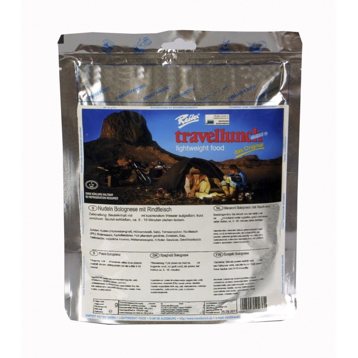 Travellunch Verpflegung Nudeln Bolognese 125g - 71,60 €/kg