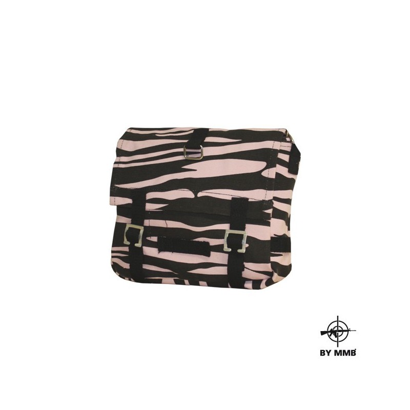 Bundeswehr Brotbeutel Umhängetasche zebra schwarz/pink