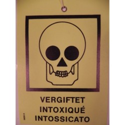 Schild Vergiftet