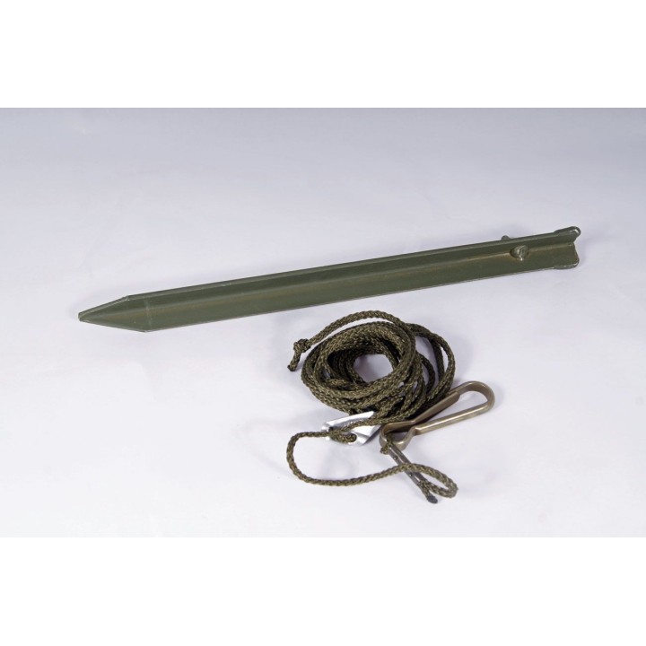 2 Stück Zeltschnur 3,0m und Zelthering oliv neu - 6,95 €/Stück