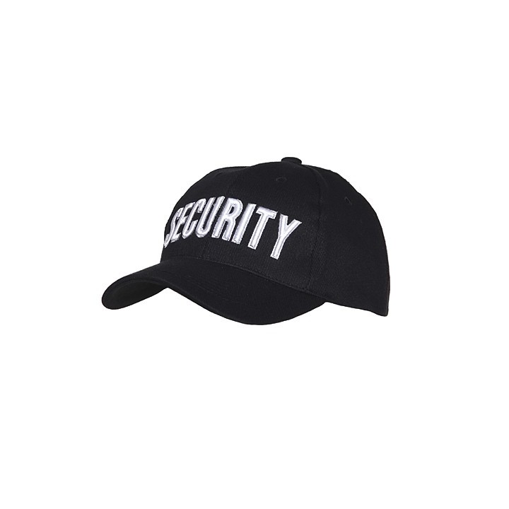 Baseball Cap bestickt Security schwarz