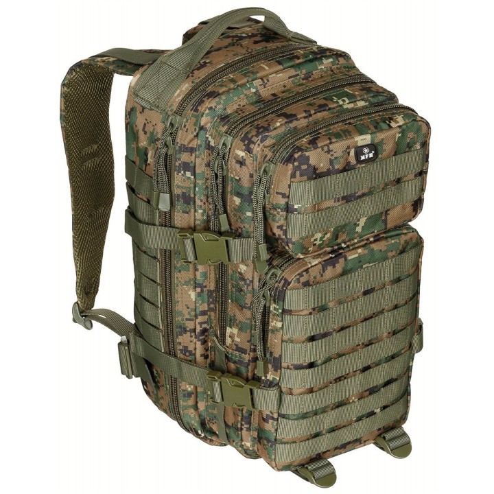 MFH US Rucksack 30L Assault I digital woodland Restposten
