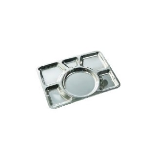 Kantinenplatte Kantinenteller S/Steel 6 Unterteilungen