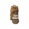 Winter Damen Fäustlinge » Winterfäustlinge Schneeflocke » Damenhandschuhe » warme Strickhandschuhe - Braun
