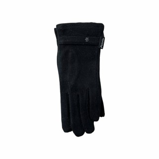 Leichte Winter Damen Handschuhe » Soft Elegant » Winterhandschuhe » Fingerhandschuhe mit Touch-Funktion - Schwarz