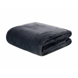 Couchdecke XL » Kuscheldecke 150 x 200 cm » hochwertige Flanelldecke » Microfaser Wohndecke » Tagesdecke Flanell - Anthrazit