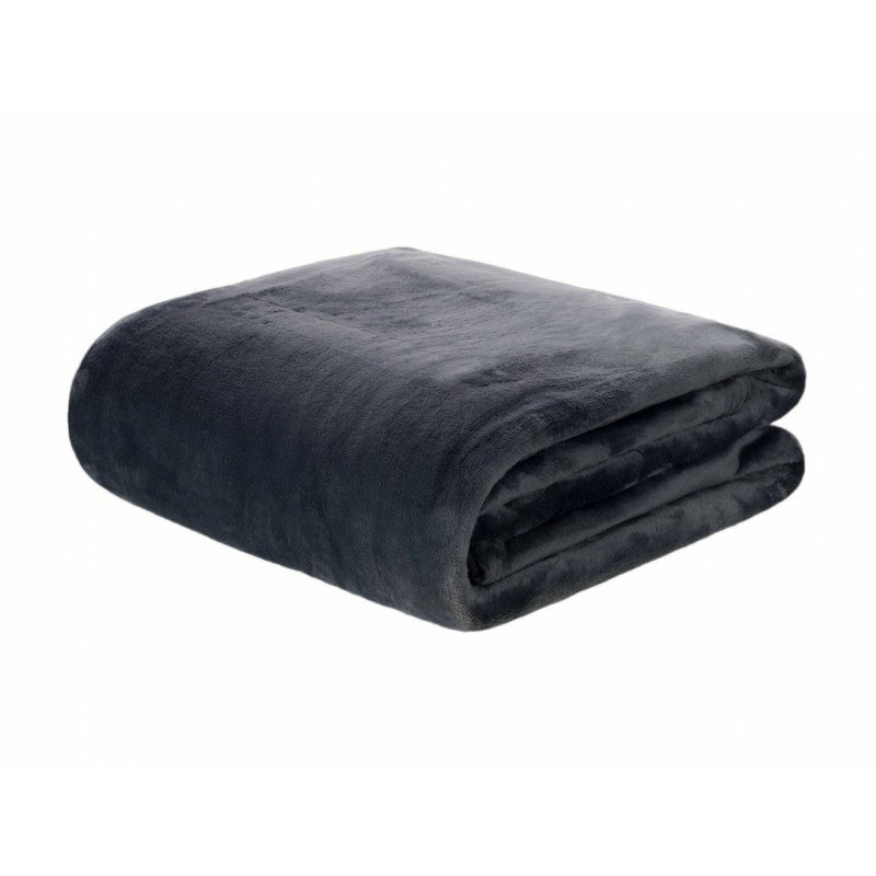 Couchdecke XL » Kuscheldecke 150 x 200 cm » hochwertige Flanelldecke » Microfaser Wohndecke » Tagesdecke Flanell - Anthrazit