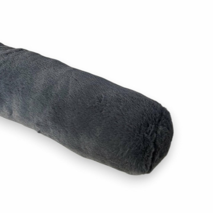 Zugluftstopper » Teddy Türwindstopper 15 x 90 cm » Tür Windschutz mit Endkappe - Anthrazit