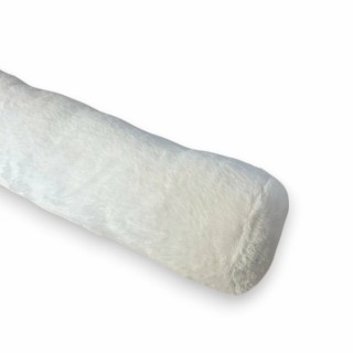 Zugluftstopper » Teddy Türwindstopper 15 x 90 cm » Tür Windschutz mit Endkappe - Creme