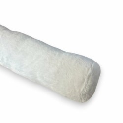 Zugluftstopper » Teddy Türwindstopper 15 x 90 cm » Tür Windschutz mit Endkappe - Creme