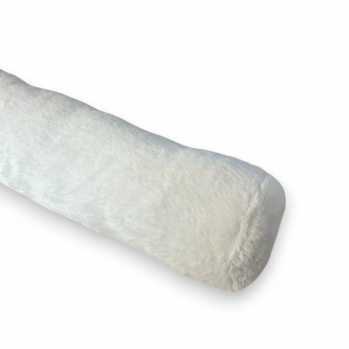 Zugluftstopper » Teddy Türwindstopper 15 x 90 cm » Tür Windschutz mit Endkappe - Creme