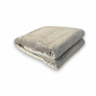Wohndecke Flanell » XL Kuscheldecke » Tagesdecke 150 x 200 cm » weiche Couchdecke - Taupe