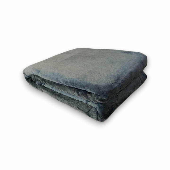Wohndecke Flanell » XL Kuscheldecke » Tagesdecke 150 x 200 cm » weiche Couchdecke - Anthrazit