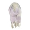 Winter Damen Schal » Winterschal Dreads Faith » warmer Damenschal mit Fransen » Winter Volumen Schal - Lila/Weiß