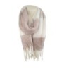 Winter Damen Schal » Winterschal Dreads Faith » warmer Damenschal mit Fransen » Winter Volumen Schal - Rosa/Weiß