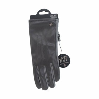 Gefütterte Winter Damen Handschuhe » Kunstleder PU Nappa » Fingerhandschuhe Teddy Fell Innenfutter I Winterhandschuhe mit Ted