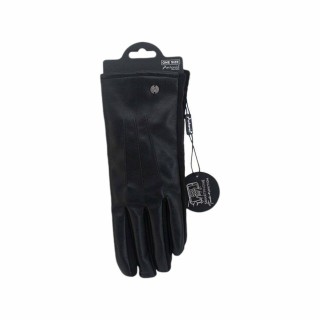 Gefütterte Winter Damen Handschuhe » Kunstleder PU Nappa » Fingerhandschuhe Teddy Fell Innenfutter I Winterhandschuhe mit Ted