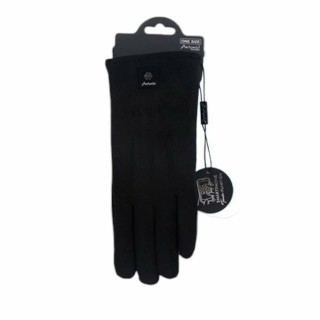 Gefütterte Winter Damen Handschuhe » Winterhandschuhe mit Teddy Innenfutter » Fingerhandschuhe mit drei Streifen auf Handrück