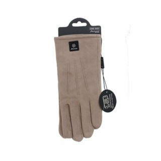 Gefütterte Winter Damen Handschuhe » Winterhandschuhe mit Teddy Innenfutter » Fingerhandschuhe mit drei Streifen auf Handrück