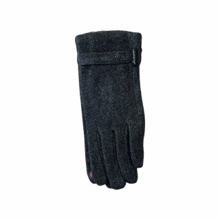 Leichte Winter Damen Handschuhe » Soft Elegant » Winterhandschuhe » Fingerhandschuhe mit Touch-Funktion - Grau
