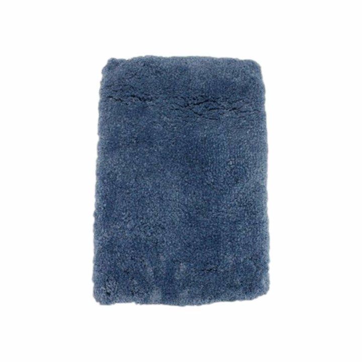 Badvorleger 60 x 40 cm » Badezimmer Teppich Vorleger extra weich » dicke Badematte 1300 g/m² » flauschiger Badeteppich - Navy
