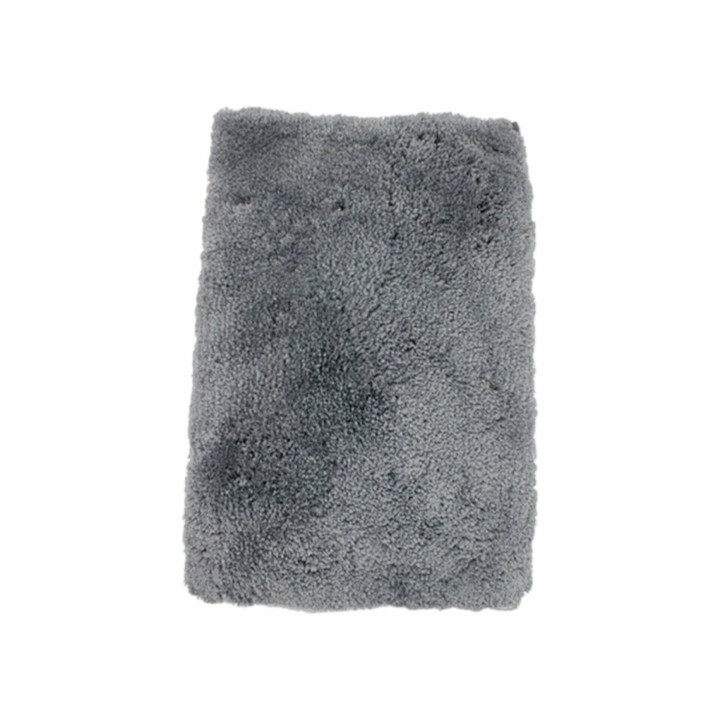 Badvorleger 60 x 40 cm » Badezimmer Teppich Vorleger extra weich » dicke Badematte 1300 g/m² » flauschiger Badeteppich - Grau