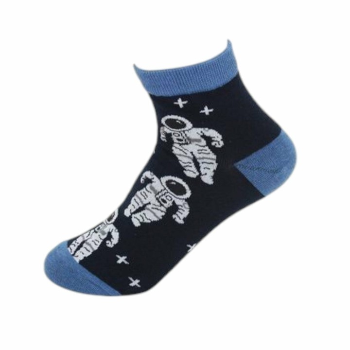 Kinder Crazy Socks » Bunte Kindersocken » Kinderstrümpfe » Füßlinge » Kinder Socken Größe 30-33 und 34-37 - 34-37 / Astronaut