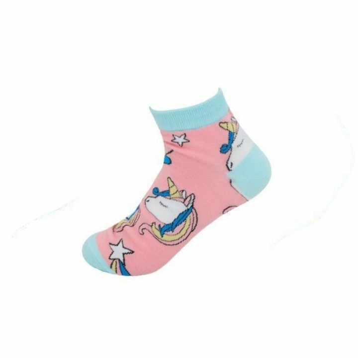 Kinder Crazy Socks » Bunte Kindersocken » Kinderstrümpfe » Füßlinge » Kinder Socken Größe 30-33 und 34-37 - 34-37 / Einhorn R
