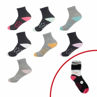 Kinder Socken Set » 7 Paar Strümpfe für jeden Tag » Kinderstrümpfe Wochentag » Bunte Kindersocken - 31-34