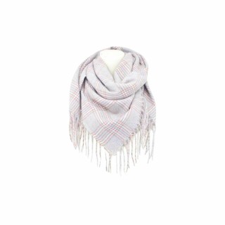 Winter Damen Schal Cashmera » Fransenschal 105cm x 100cm » Winterschal I Damenschal Soft Tartan - Beige