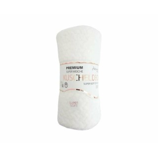 Günstige Jacquard Wohndecke » Kuscheldecke 150x200cm » Couchdecke leichter Flanell » Tagesdecke - Weiß