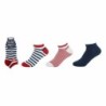 Kinder Sneaker 3er Pack » Socken Maritim Style » 3 Paar Kindersocken » Wollsocken - Streifen / 27-30