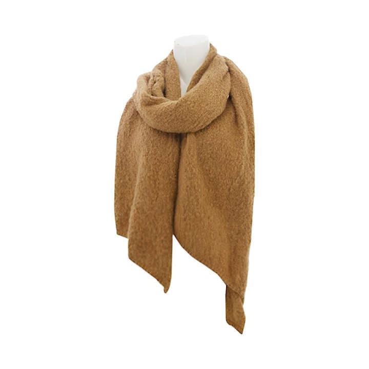 Winter Damen Schal Trapez » Bouclé Damenschal 200x40 cm » Winterschal Trapezschal » Alpaca Touch-Feeling | weich & flauschig