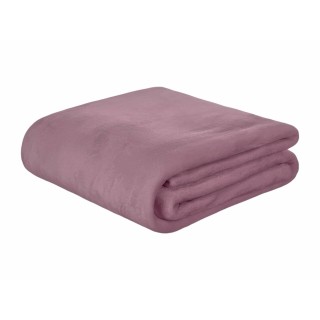 Couchdecke XL » Kuscheldecke 150 x 200 cm » hochwertige Flanelldecke » Microfaser Wohndecke » Tagesdecke Flanell - Altrosa