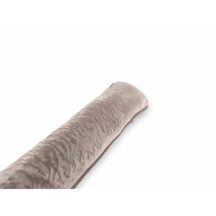 Zugluftstopper Mikrofaser | Türwindstopper ca. 90x10cm | weich & flauschig | Tür Windschutz mit Sandfüllung - Taupe