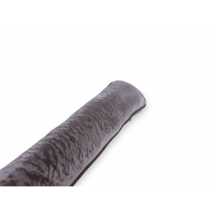 Zugluftstopper Mikrofaser | Türwindstopper ca. 90x10cm | weich & flauschig | Tür Windschutz mit Sandfüllung - Grau