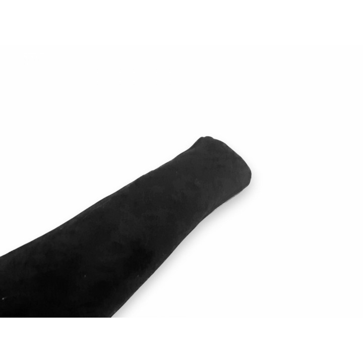 Zugluftstopper Mikrofaser | Türwindstopper ca. 90x10cm | weich & flauschig | Tür Windschutz mit Sandfüllung - Schwarz