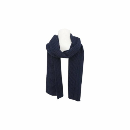 Herren Schal Alpaka Touch » Gerippter Herrenschal mit Wendeoptik » Winter Halstuch Doppelseitig » Strickschal 180x21cm - Dunk
