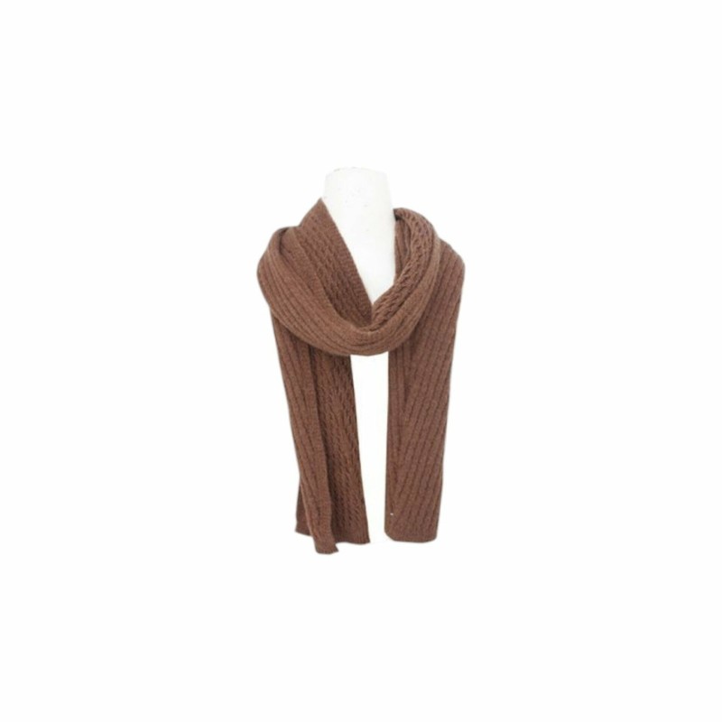 Herren Schal Alpaka Touch » Gerippter Herrenschal mit Wendeoptik » Winter Halstuch Doppelseitig » Strickschal 180x21cm - Kaff