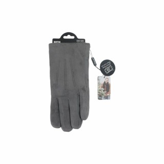 Herren Winter Handschuhe » gefütterte Handschuhe » Winterhandschuhe mit Teddy Fütterung » Suede mit Linien » Fingerhandschuhe