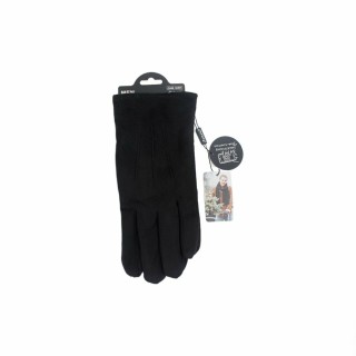 Herren Winter Handschuhe » gefütterte Handschuhe » Winterhandschuhe mit Teddy Fütterung » Suede mit Linien » Fingerhandschuhe